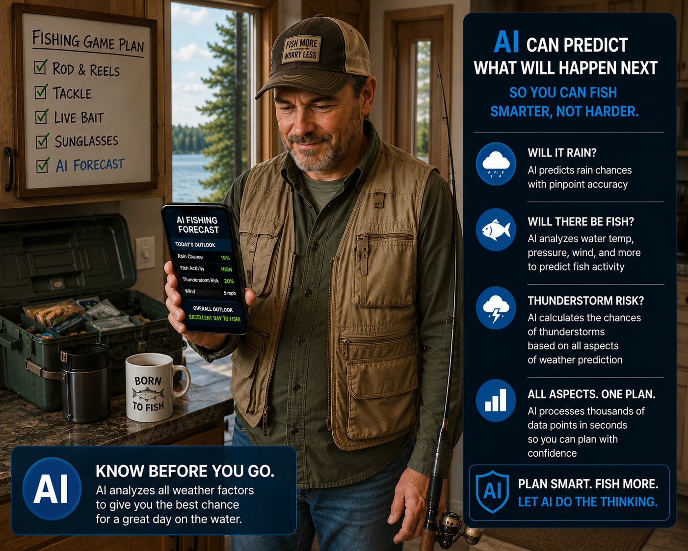 AI predicting weather, driving conditions and future outcomes
